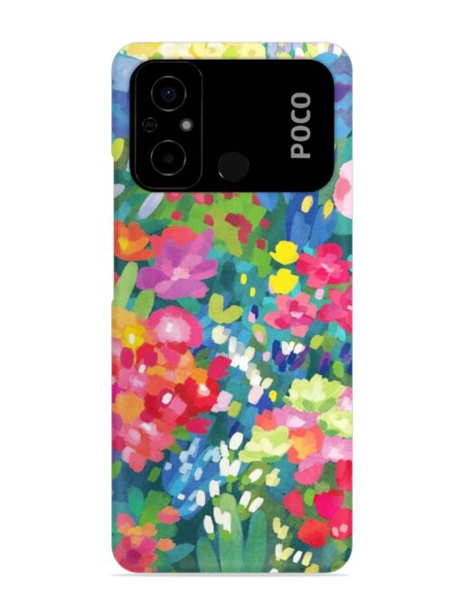 Watercolor Flower Art Snap Case for Poco C55 Zapvi