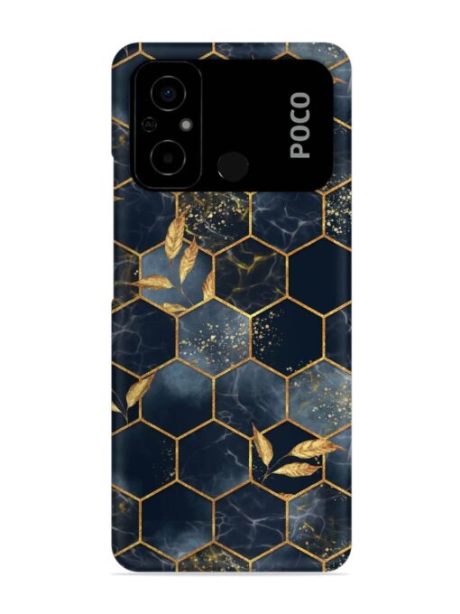 Marble Hexagon Seamless Snap Case for Poco C55 Zapvi