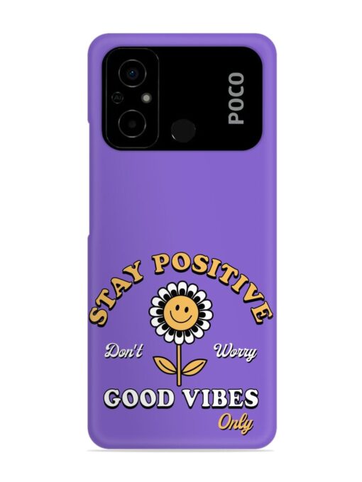 Retro Positive Flower Snap Case for Poco C55 Zapvi