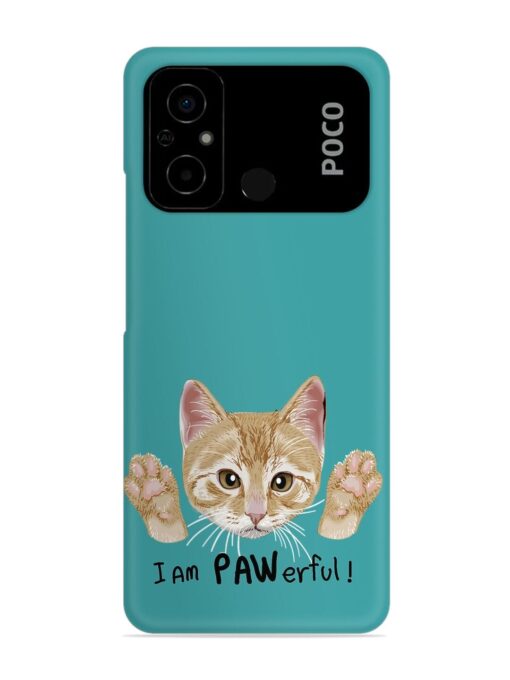 Typography Slogan Cat Snap Case for Poco C55 Zapvi