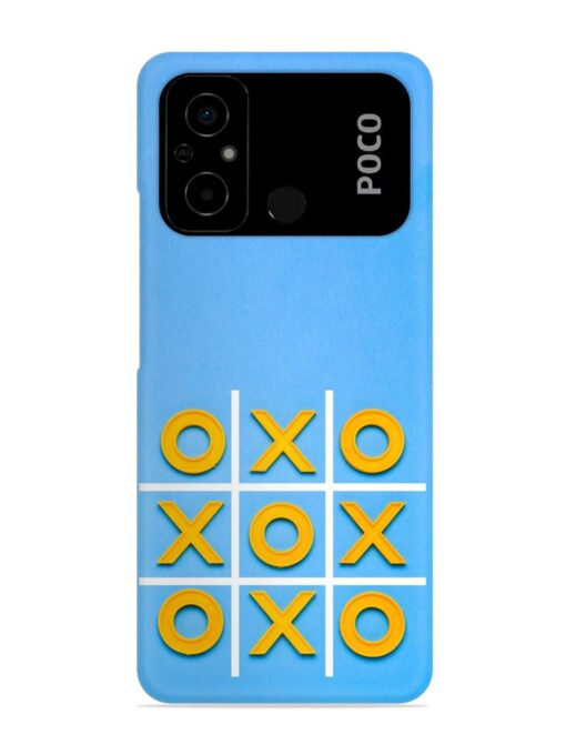 Yellow Plastic Crosses Snap Case for Poco C55 Zapvi