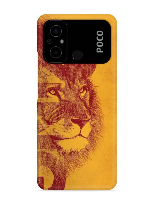 Gold Lion Crown Art Snap Case for Poco C55 Zapvi