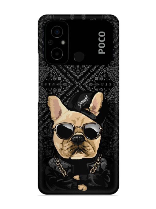 Gangsta Cool Sunglasses Dog Snap Case for Poco C55 Zapvi