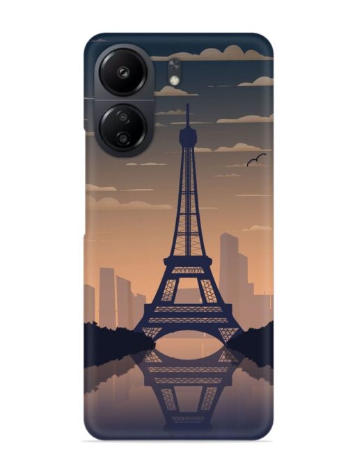 France Paris Eiffel Tower Gradient Snap Case for Poco C65 Zapvi