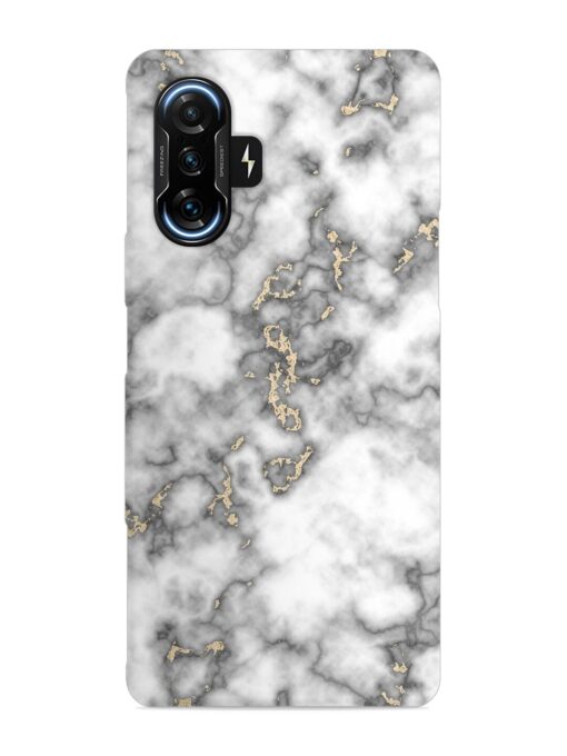 Gray And Gold Marble Snap Case for Poco F3 Gt (5G) Zapvi