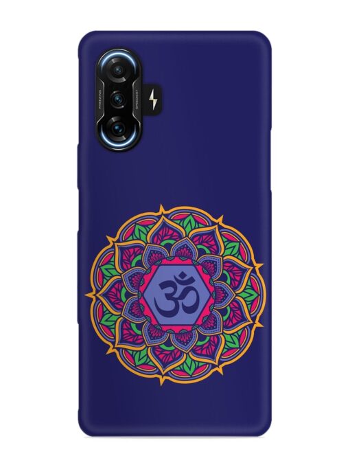 Om Mandala Art Blue Snap Case for Poco F3 Gt (5G) Zapvi