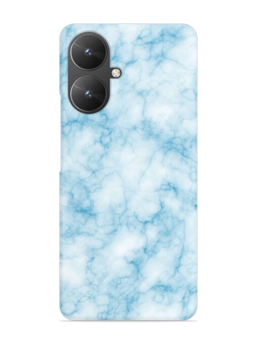 Blue White Natural Marble Snap Case for Poco M6 (5G) Zapvi