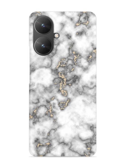Gray And Gold Marble Snap Case for Poco M6 (5G) Zapvi