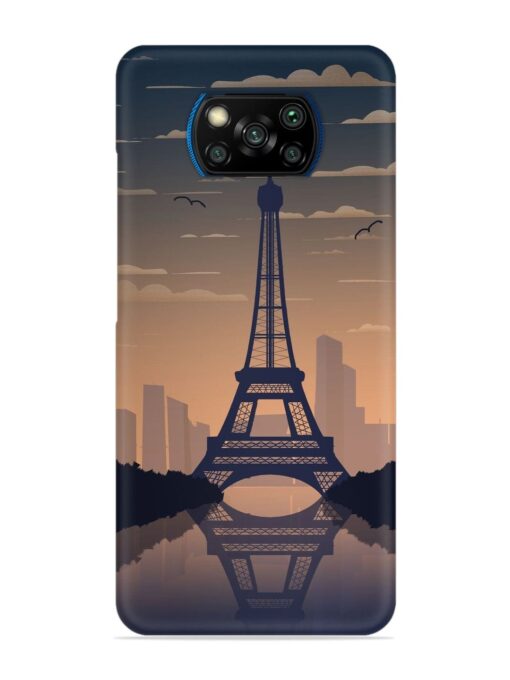 France Paris Eiffel Tower Gradient Snap Case for Poco X3 Pro Zapvi