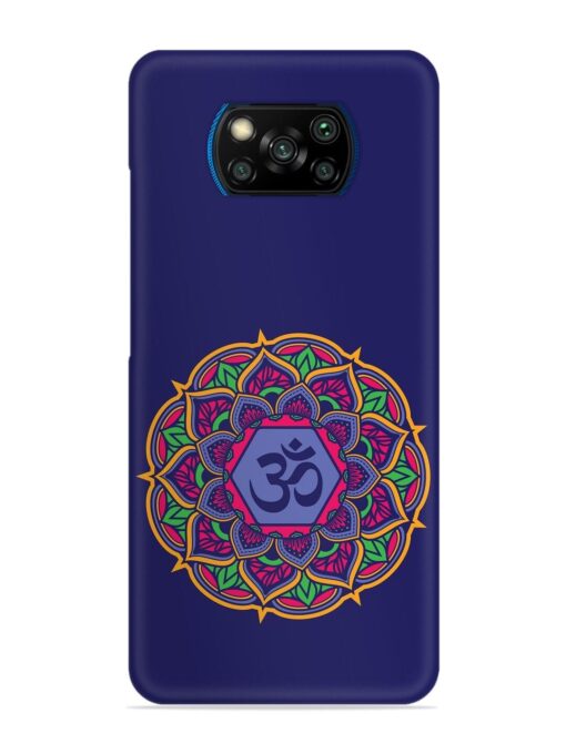 Om Mandala Art Blue Snap Case for Poco X3 Pro Zapvi