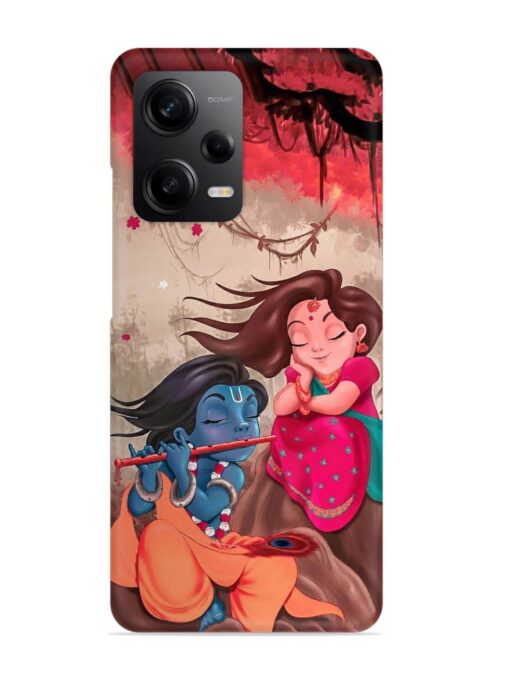 Radhe Krishna Water Art Snap Case for Poco X5 (5G) Zapvi