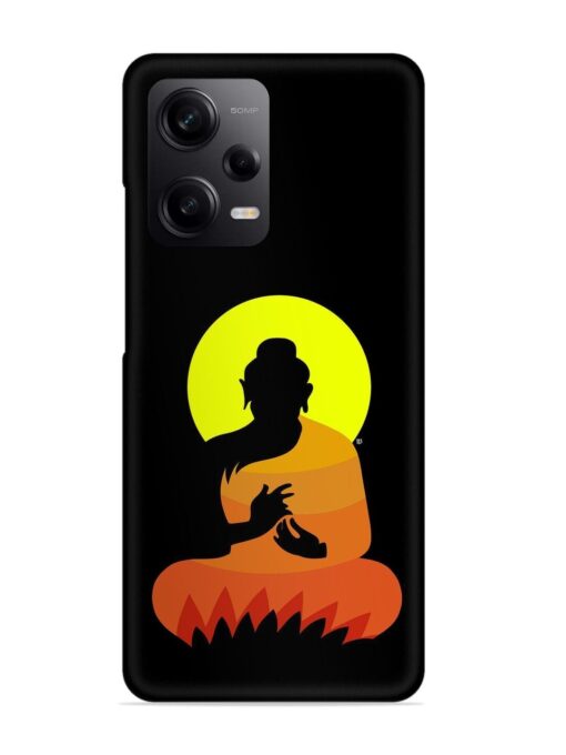 Buddha Art Black Snap Case for Poco X5 (5G) Zapvi