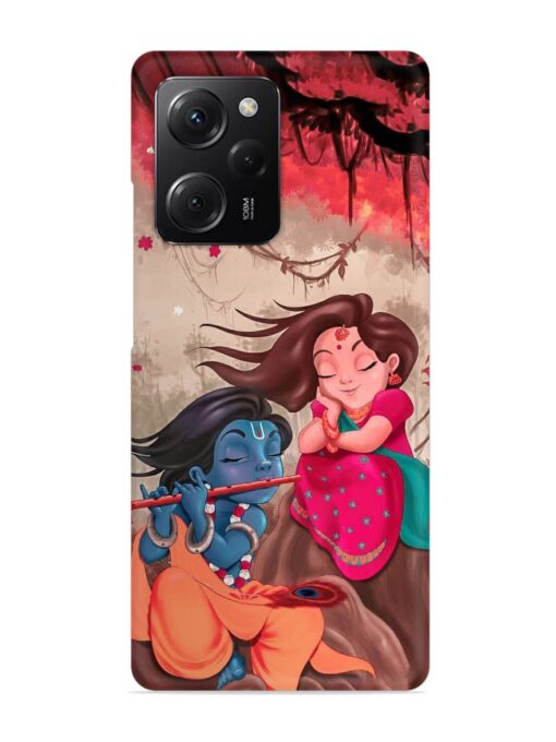 Radhe Krishna Water Art Snap Case for Poco X5 Pro (5G) Zapvi
