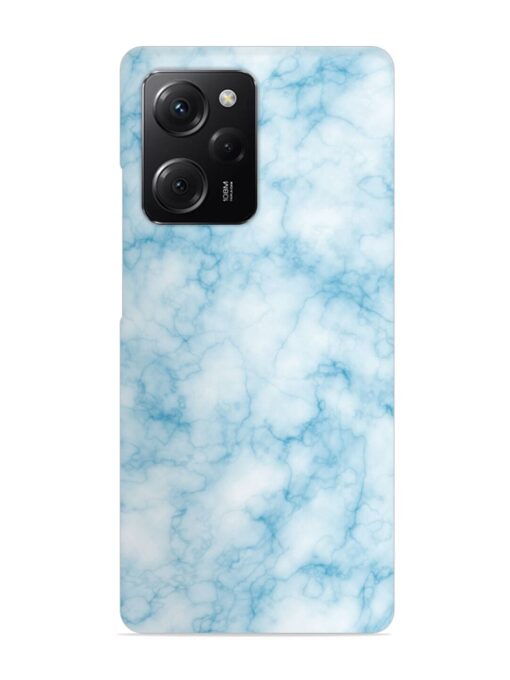Blue White Natural Marble Snap Case for Poco X5 Pro (5G) Zapvi
