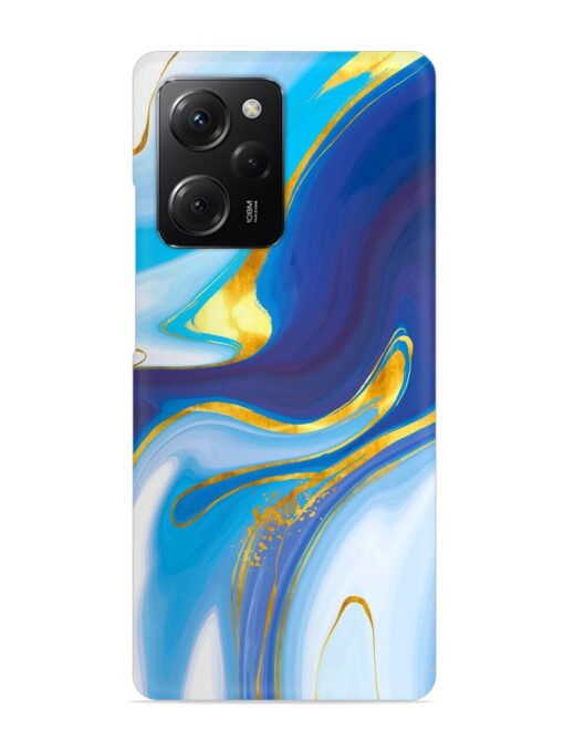 Watercolor Background With Golden Foil Snap Case for Poco X5 Pro (5G) Zapvi