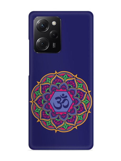 Om Mandala Art Blue Snap Case for Poco X5 Pro (5G) Zapvi
