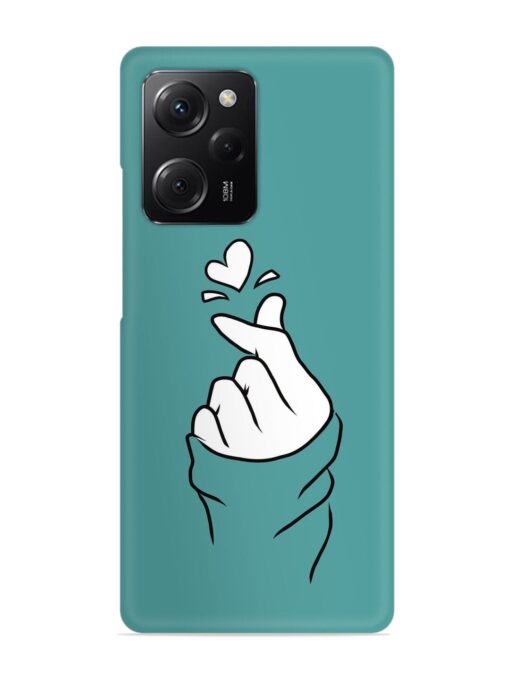 Korean Heart Sign Art Snap Case for Poco X5 Pro (5G) Zapvi
