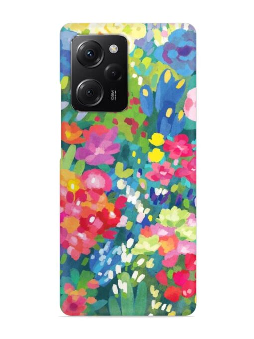Watercolor Flower Art Snap Case for Poco X5 Pro (5G) Zapvi