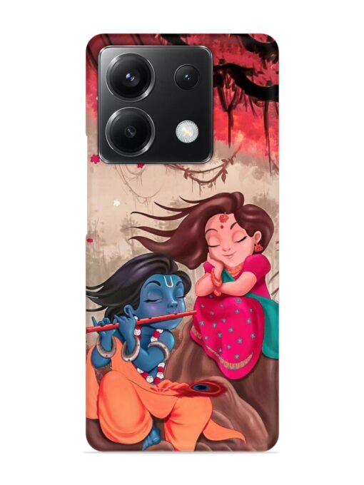 Radhe Krishna Water Art Snap Case for Poco X6 (5G) Zapvi