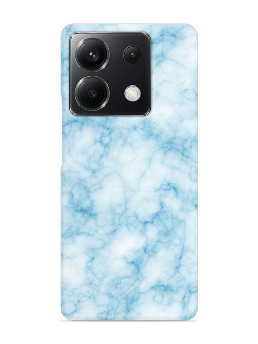 Blue White Natural Marble Snap Case for Poco X6 (5G) Zapvi