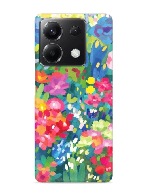 Watercolor Flower Art Snap Case for Poco X6 (5G) Zapvi