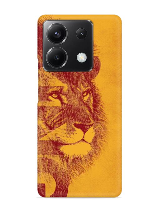 Gold Lion Crown Art Snap Case for Poco X6 (5G) Zapvi