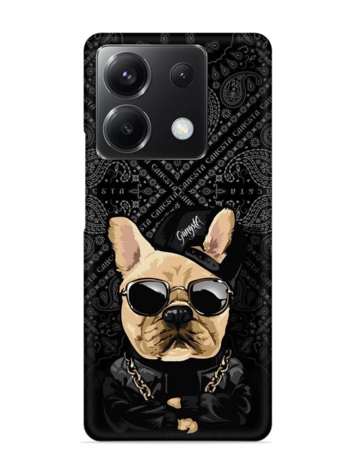 Gangsta Cool Sunglasses Dog Snap Case for Poco X6 (5G) Zapvi