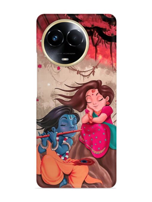 Radhe Krishna Water Art Snap Case for Realme 11 (5G) Zapvi