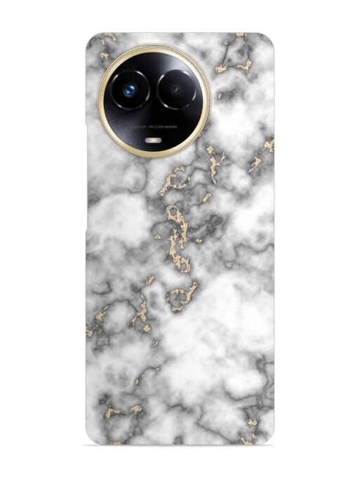 Gray And Gold Marble Snap Case for Realme 11 (5G) Zapvi