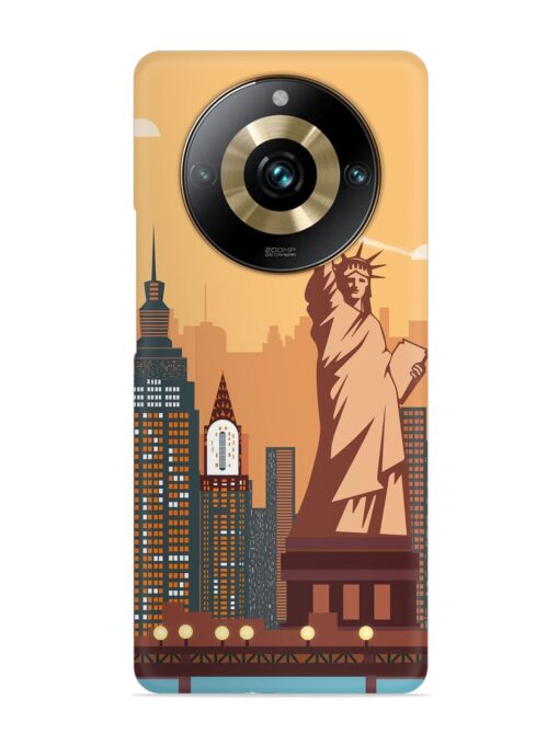 New York Statue Of Liberty Architectural Scenery Snap Case for Realme 11 Pro Plus (5G) Zapvi