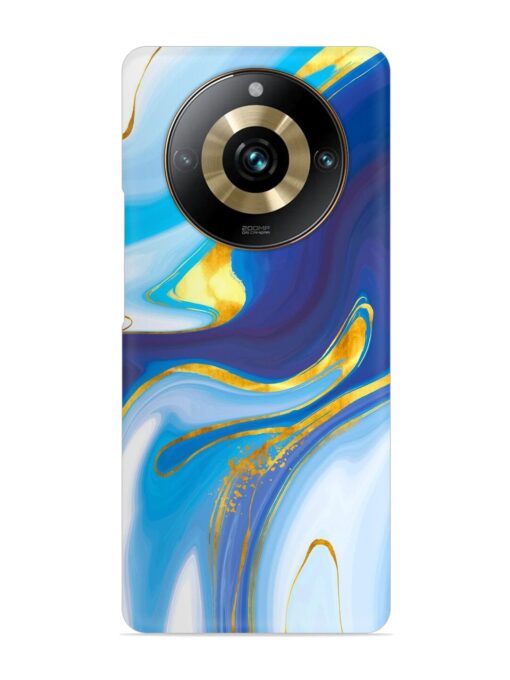 Watercolor Background With Golden Foil Snap Case for Realme 11 Pro Plus (5G) Zapvi