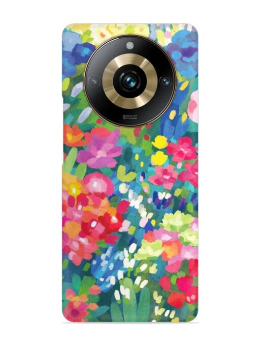 Watercolor Flower Art Snap Case for Realme 11 Pro Plus (5G) Zapvi