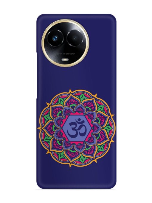 Om Mandala Art Blue Snap Case for Realme 11X (5G) Zapvi