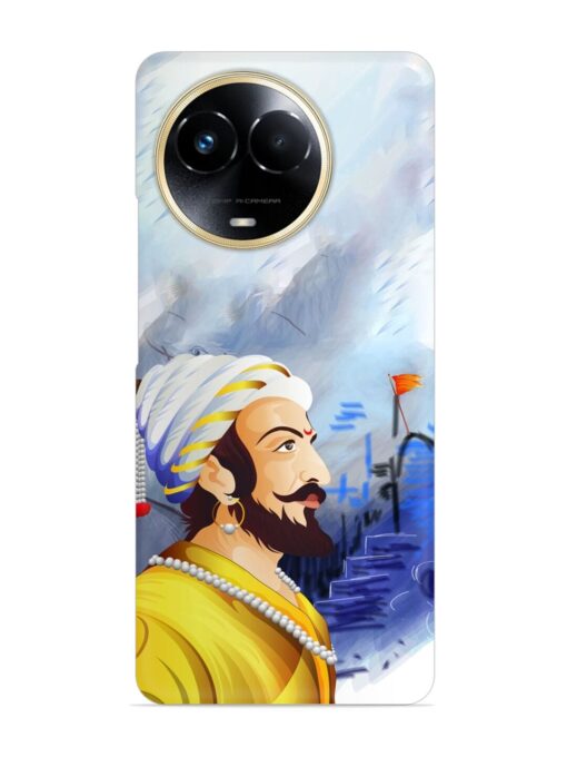 Shivaji Maharaj Color Paint Art Snap Case for Realme 11X (5G) Zapvi