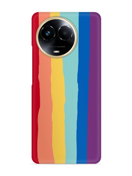 Rainbow Genuine Liquid Snap Case for Realme 11X (5G) Zapvi