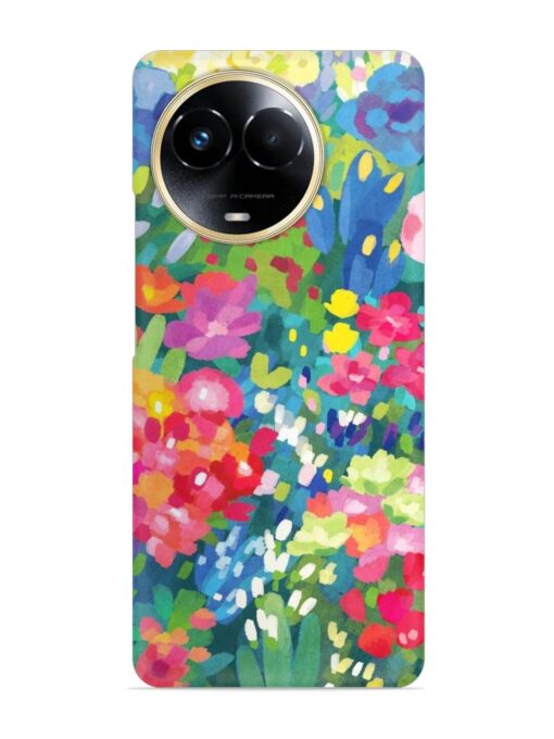 Watercolor Flower Art Snap Case for Realme 11X (5G) Zapvi