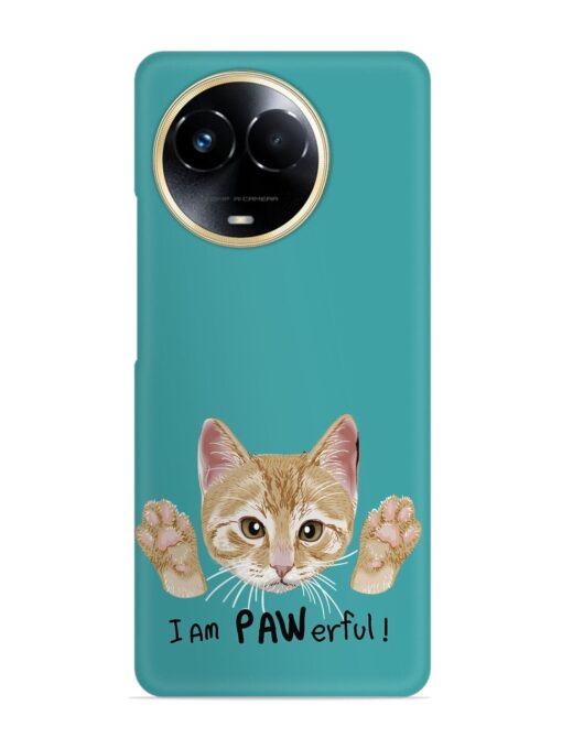 Typography Slogan Cat Snap Case for Realme 11X (5G) Zapvi