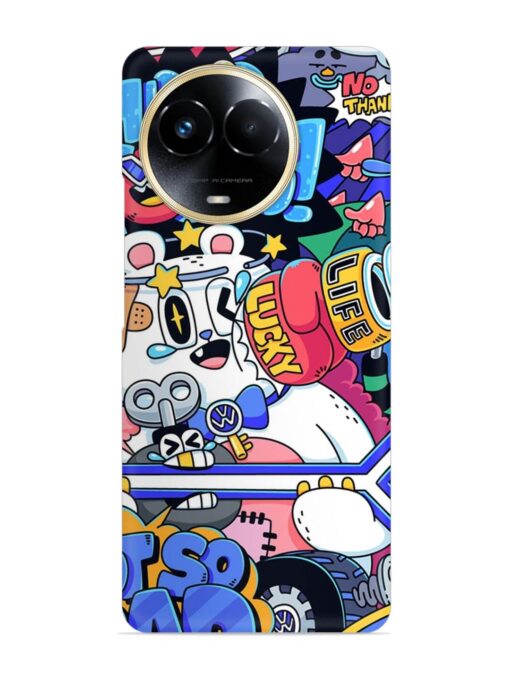 Universal Doodle Snap Case for Realme 11X (5G) Zapvi