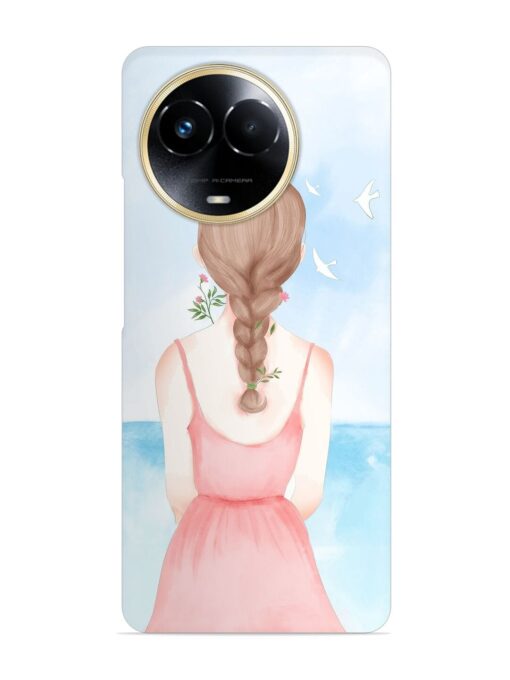 Watercolor Girl Vector Snap Case for Realme 11X (5G) Zapvi