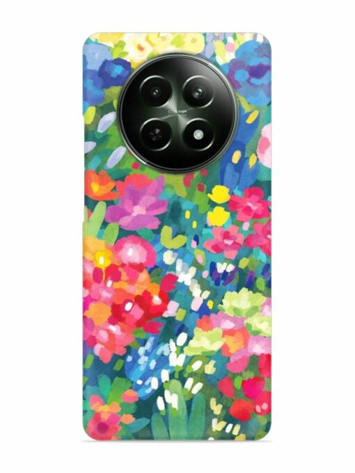 Watercolor Flower Art Snap Case for Realme 12 (5G) Zapvi