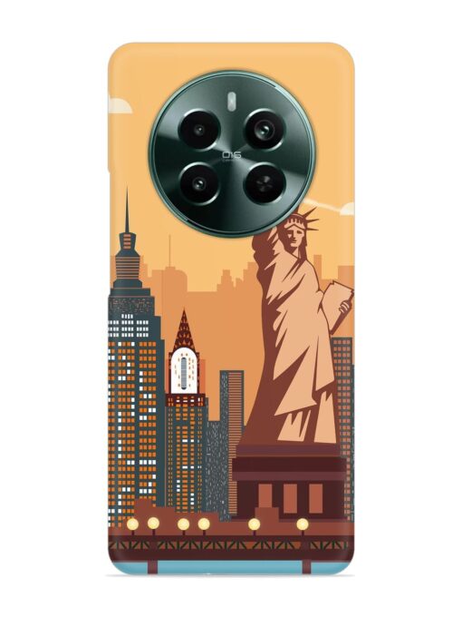 New York Statue Of Liberty Architectural Scenery Snap Case for Realme 12 Plus (5G) Zapvi