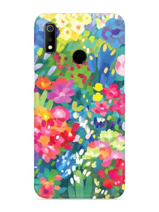 Watercolor Flower Art Snap Case for Realme 3 Pro Zapvi