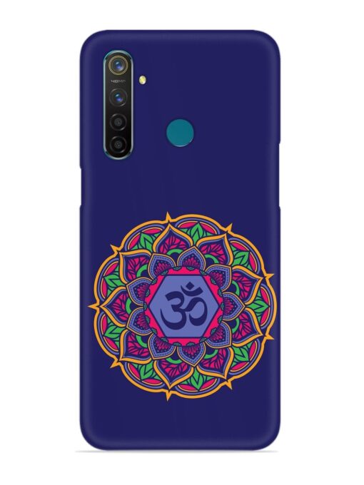 Om Mandala Art Blue Snap Case for Realme 5 Pro Zapvi