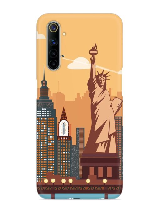 New York Statue Of Liberty Architectural Scenery Snap Case for Realme 6 Zapvi