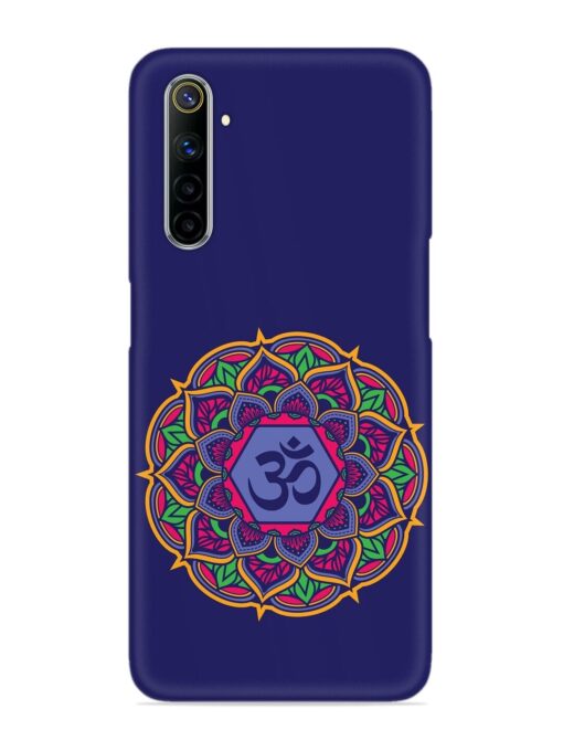 Om Mandala Art Blue Snap Case for Realme 6 Zapvi