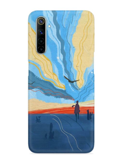 Minimal Abstract Landscape Snap Case for Realme 6 Zapvi