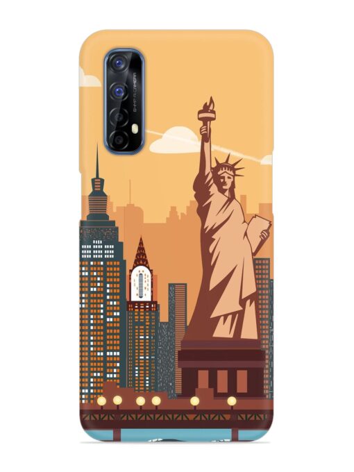 New York Statue Of Liberty Architectural Scenery Snap Case for Realme 7 Zapvi