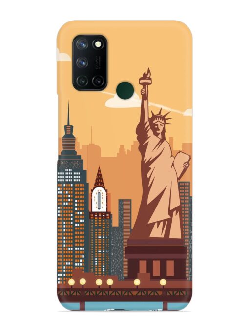 New York Statue Of Liberty Architectural Scenery Snap Case for Realme 7I Zapvi
