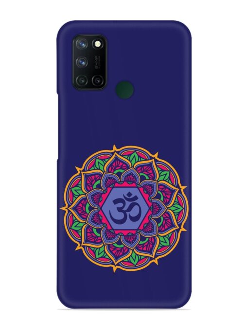 Om Mandala Art Blue Snap Case for Realme 7I Zapvi