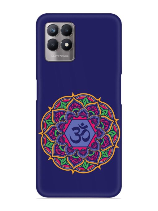 Om Mandala Art Blue Snap Case for Realme 8I Zapvi